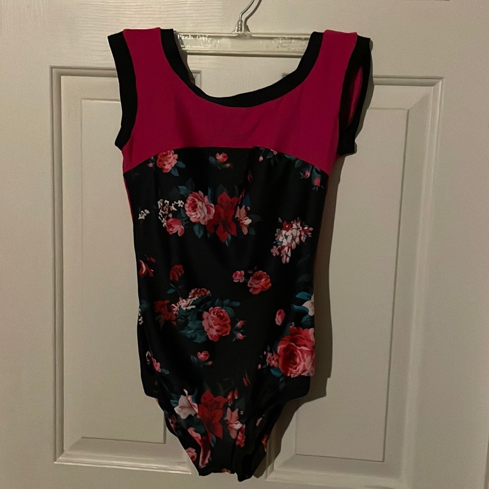 Pink and floral Leotard